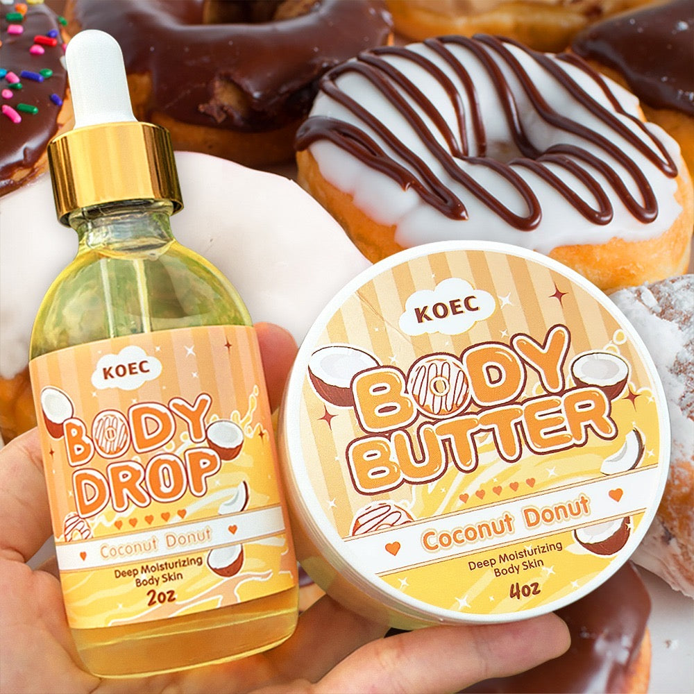 Strawberry cake body butter Body drop care set KOEC Deep Mosturizing Body skin.