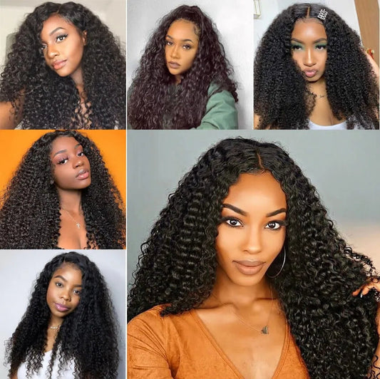 Happiness hair 13*4 Lace Front Wigs Black Human Hair Curly Hair Pre Plucked Frontal Wigs 100% Human Hair Wigs